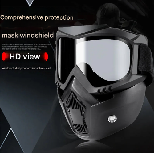 One-piece protective mask (suitable for cycling, construction sites, welding, etc.)