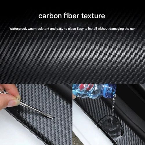 DIY Nano 3D Carbon Fiber Car Sticker Interior Door Sill Protective Film Bumper Tape Motorcycle Bicycle Waterproof（38 cm x 1 m）