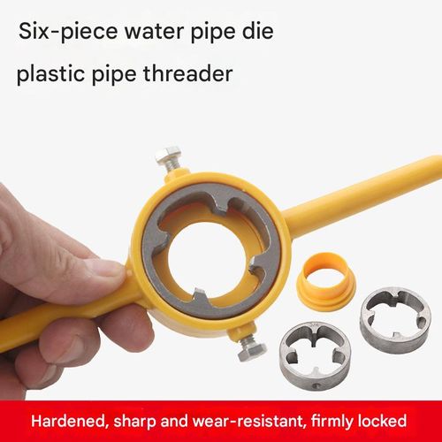 6-piece water pipe threader die plastic pipe tap water pipe threading manual wrench set
