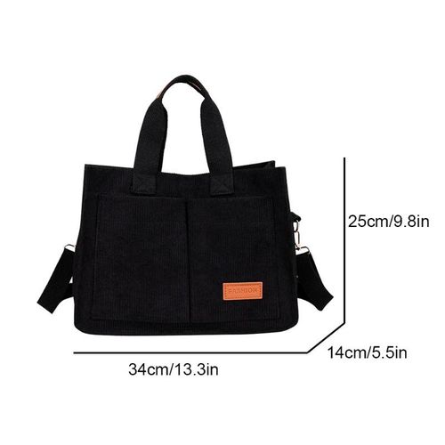 Corduroy Tote Bag Custom Large Capacity Corduroy Shoulder Tote Bag Shoulder Strap Women Ladies Crossbody Bag