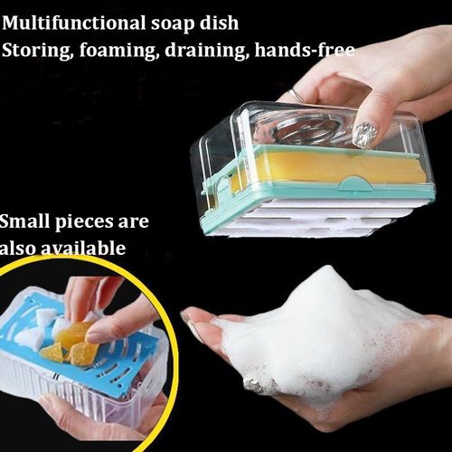 Hot Sale Creative Roller Design Foaming Soap Box Multi-functional Pressing Hands-free Foaming Soap Storage Holder