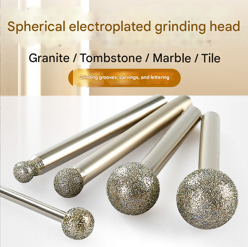 Electroplated diamond grinding head spherical stone jade carving jade carving electric grinding rod stone carving tools