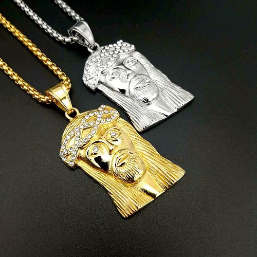 Titanium steel Jesus head pendant