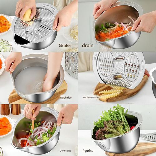 Multifunctional grater drainer