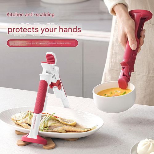 Two in one silicone kitchen anti-scalding clip