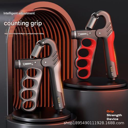 Adjustable electronic counting handgrip dynamometer