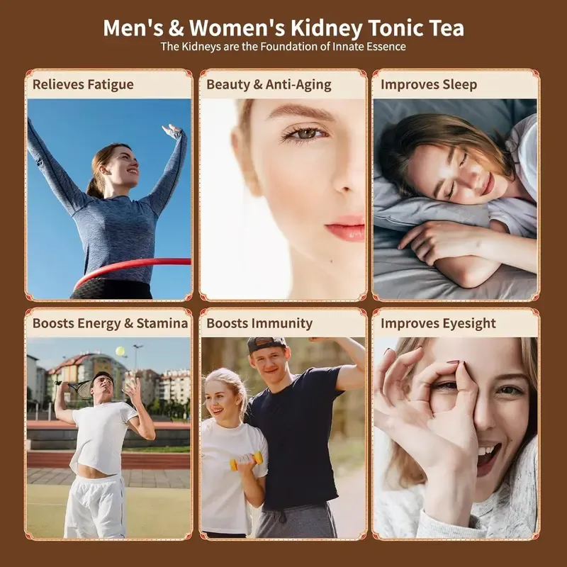 Kidney Tea Formula Ginseng Five Treasure Tea Combination Scented Tea Eight Treasure Tea Red Date Wolfberry Tea Men's Tea Health Tea Mulberry Herbal Formula Health Tea 30bags Organic