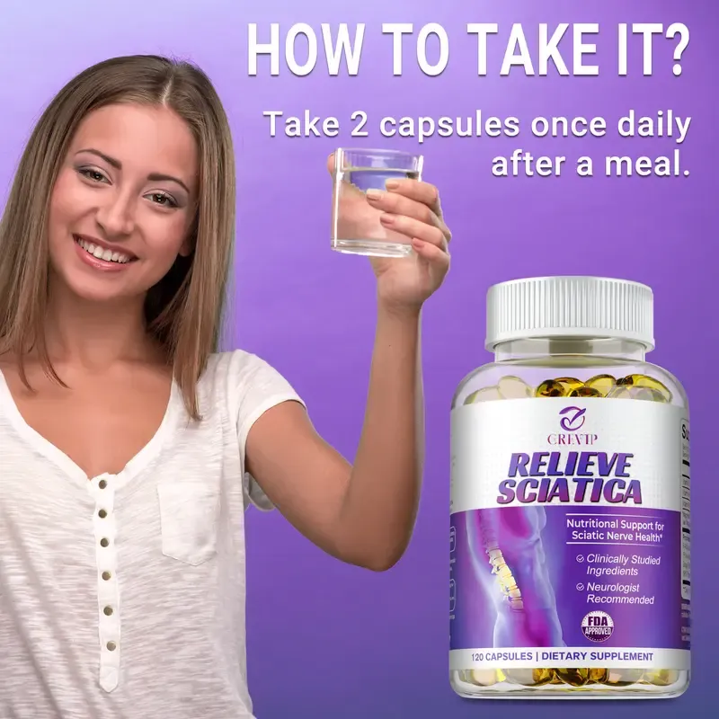 Grevip Nerve-Soothing Vitamins - Provides nutritional support for sciatic nerve health - Supplements with multiple vitamins and magnesium.