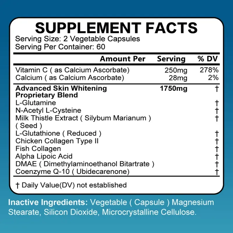 Daitea NAC + Glutathione Health Supplement, Supports Liver Health, Supports Skin Health,120 Capsules Vitamins Healthcare