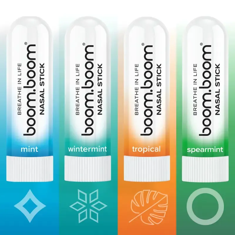 BoomBoom Nasal Stick: Free Your Nose | Featured on Shark Tank | Powerful Essential Oils with Vapor Flow Technology | Breathe In Life Remedies Treatment