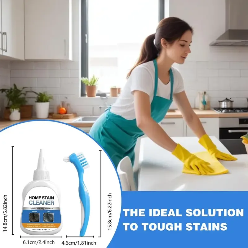 Say Goodbye to Stubborn Mold! Miracle Mold Remover Gel + Scrub Brush | Best for Shower Caulk, Tile & Washer Seals (7oz)