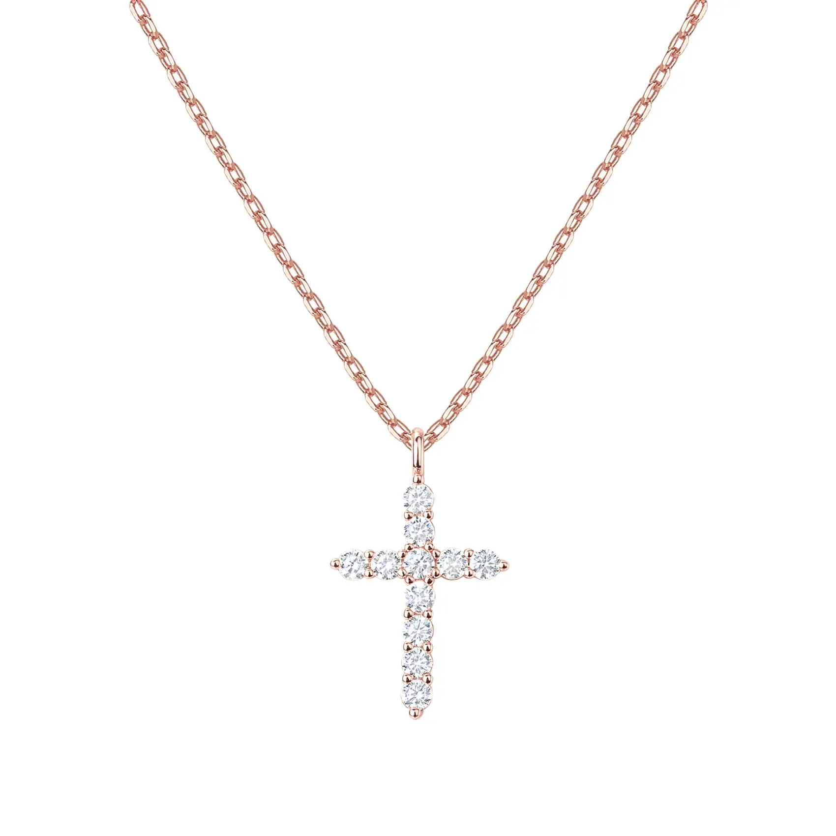 PAVOI 14K Gold Plated Cross Pendant Necklace for Women - Hypoallergenic Cubic Zirconia Cross Necklace - Dainty Necklace Christian Faith Gold Jewelry Gifts