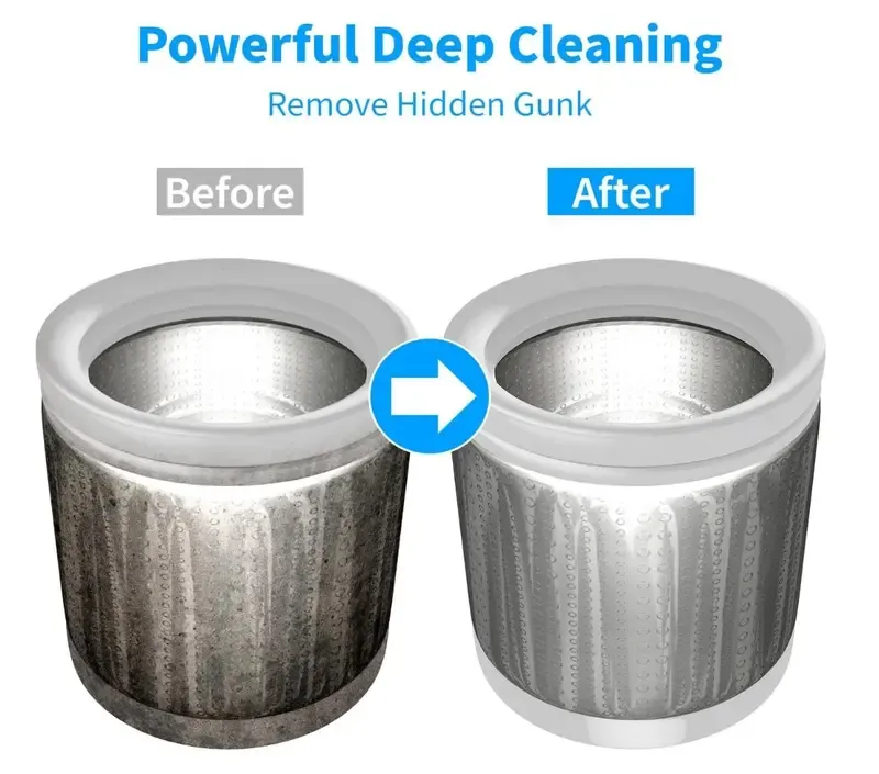 Powerful Cleaning Tablets for Washing Machines, 12-Pack Universal Fit Cleaning Supplies, Easy to Use for HE Top-Load & Front-Load Washers, Runs in Any Cycle, Removes Grime Build-Up, Septic-Safe Household Mother's Day Gift, Deep Cleans