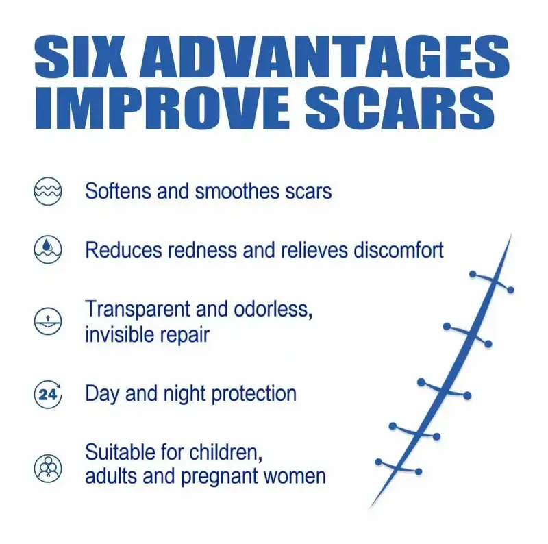 Professional Scar Removal Cream, AdvancedSilicone Skin Repair Gel for Burn,Acne Old Scar Removal Cream for Face & Body | Fades DarkScars