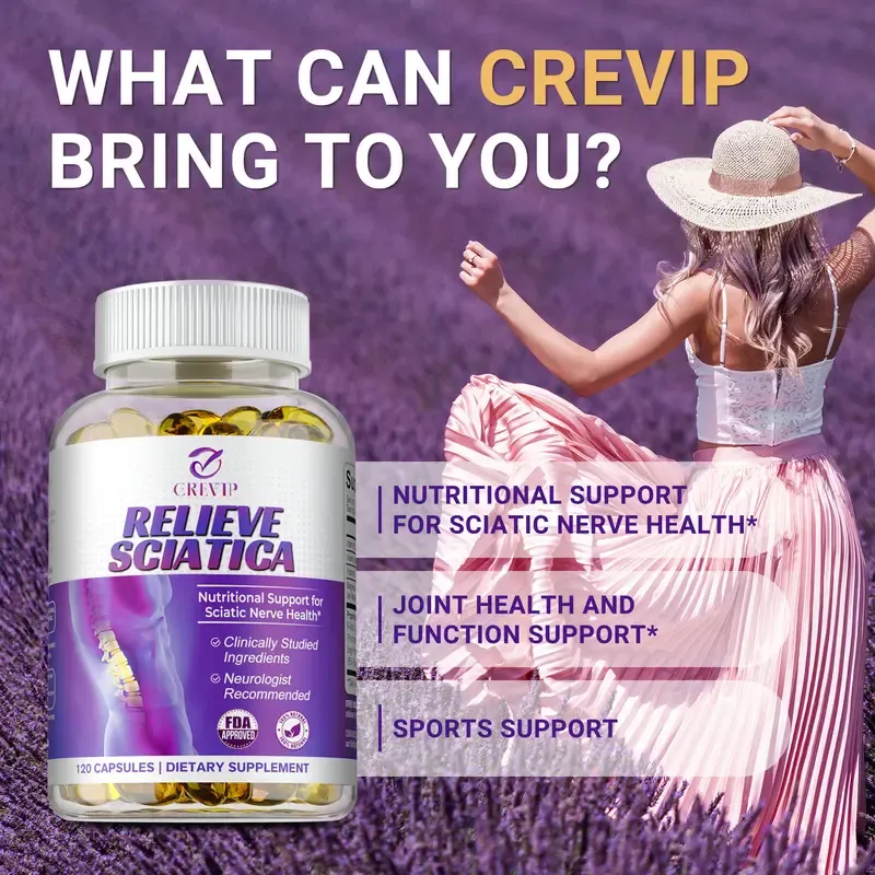 Grevip Nerve-Soothing Vitamins - Provides nutritional support for sciatic nerve health - Supplements with multiple vitamins and magnesium.