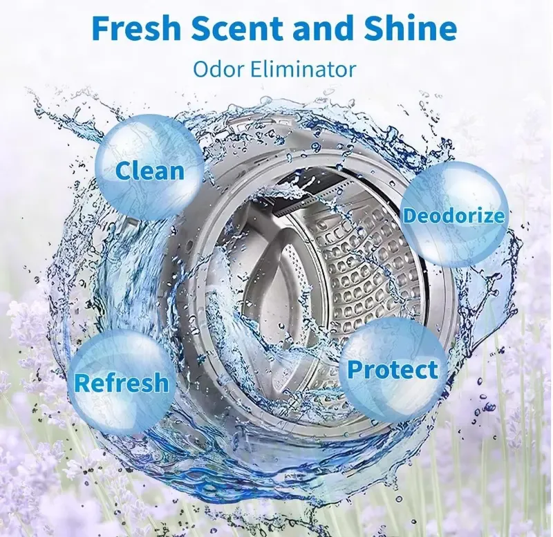 Powerful Cleaning Tablets for Washing Machines, 12-Pack Universal Fit Cleaning Supplies, Easy to Use for HE Top-Load & Front-Load Washers, Runs in Any Cycle, Removes Grime Build-Up, Septic-Safe Household Mother's Day Gift, Deep Cleans