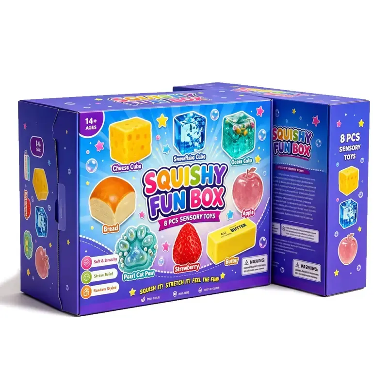 8-Pcs Non-Toxic Animal Shapes Squishy Fidgets Pack, Unisex Cute Slow-Rebound Malt Sugar Stress Balls, Soft Squishies Sensory Kids Toys, Unique Party Favors Festive Supplies Gifts by Sohochic