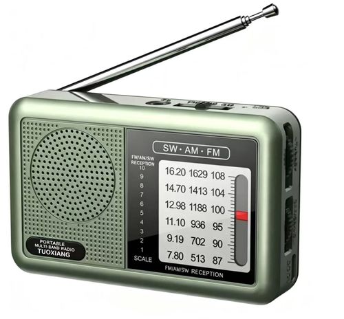 Tuoxiang 6665 Multi-Band Radio for Seniors, Old-Style Manual Semiconductor Pocket Radio, Rechargeable Mini Portable Broadcast Receiver