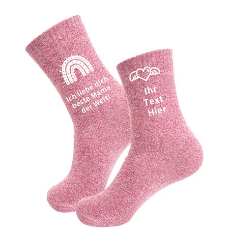 Mason Life Personalisierte Socken mit Text -3 Farben verfügbar -Dicke und parallel gestrickte Baumwollsocken -Personalisierte Geschenke Sockenk für Männer Frauen Mama Geburtstag Weihnachten, Vatertag