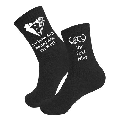 Mason Life Personalisierte Socken mit Text -3 Farben verfügbar -Dicke und parallel gestrickte Baumwollsocken -Personalisierte Geschenke Sockenk für Männer Frauen Mama Geburtstag Weihnachten, Vatertag