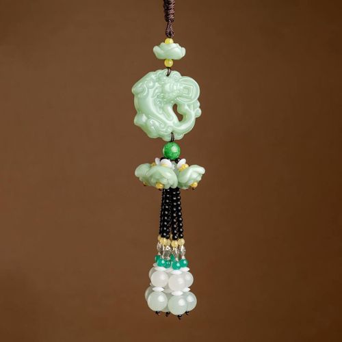 Goforrich FengShui Jade PiXiu Blessing Car Pendant Decoration