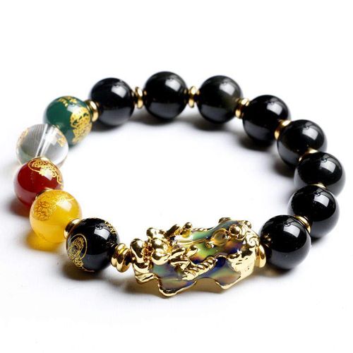 Goforrich Color-Changing Pixiu Obsidian Wealth Bracelet