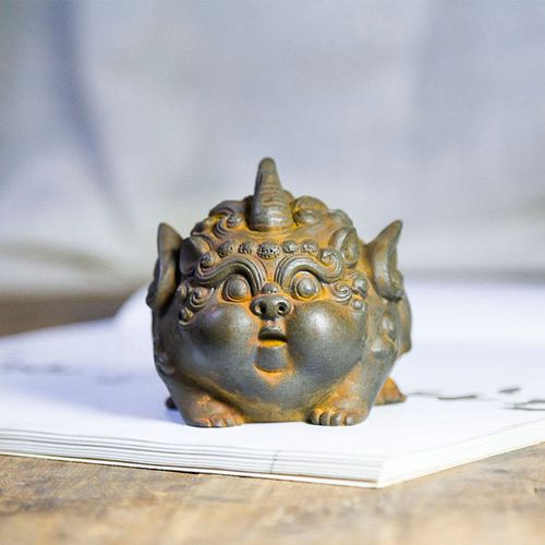 Goforrich Handmade Wealth PiXiu Iron Powder Rust Cast Resin Statue Home Decoration