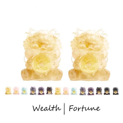 Goforrich Handmade Cute PiXiu Gold Coin Crystal Fengshui Energy Wealth Fortune Home Decoration