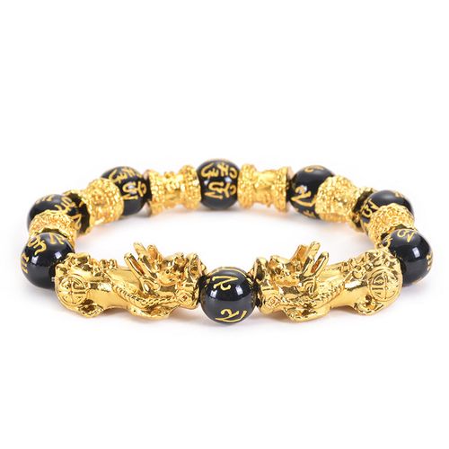 Goforrich Double Pixiu Obsidian Wealth Bracelet