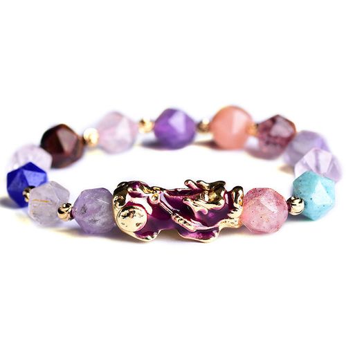 Goforrich FengShui PiXiu Amethyst Luck Bracelet