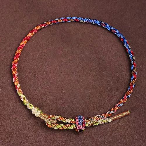 Buddha Stones Handcrafted Luck Colorful Rope Child Adult Bracelet