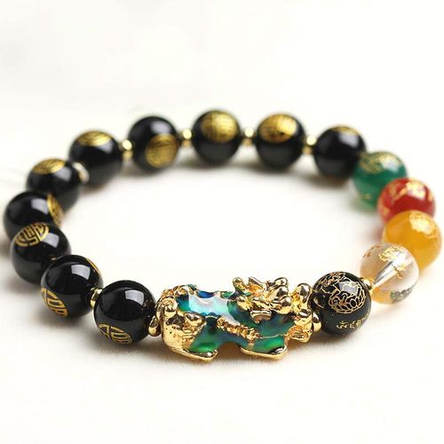 Goforrich Color-Changing Pixiu Obsidian Luck Bracelet