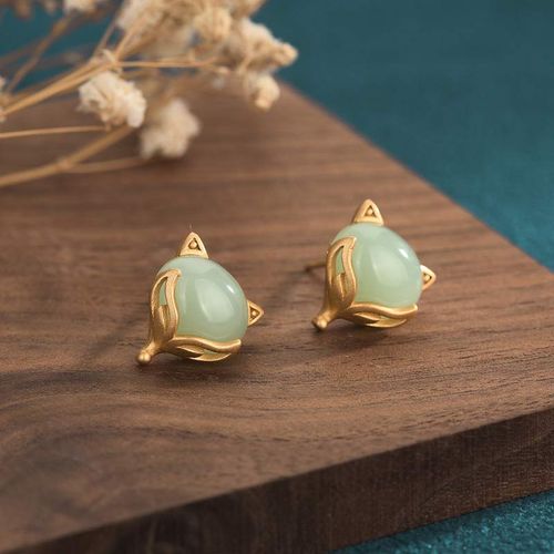 Goforrich FengShui Jade Luck Earrings