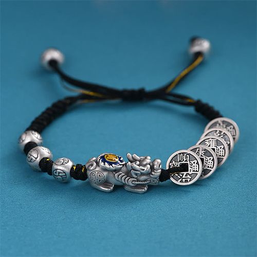 Goforrich Feng Shui Five Emperor Coins PiXiu Protection Wealth Bracelet