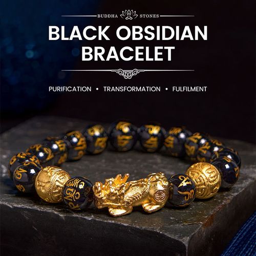 Goforrich FengShui PiXiu Obsidian Wealth Bracelet