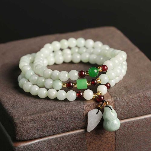 Goforrich Natural Jade Pixiu Buddha Abundance Bracelet