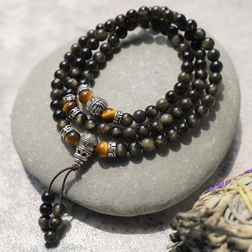 Golden Obsidian Energy Bracelet Necklace