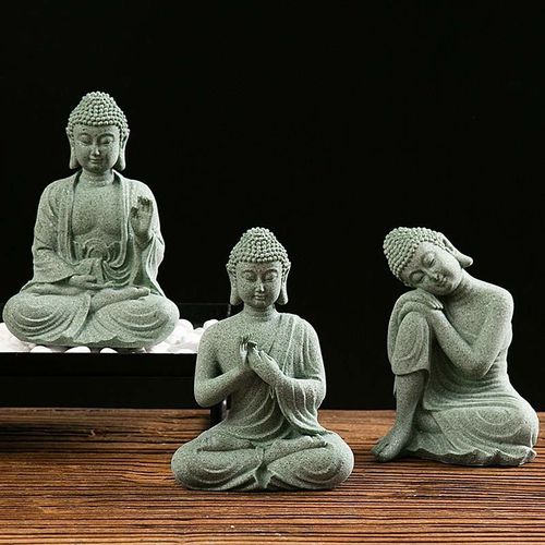 Buddha Stones Tibetan Meditation Contemplation Buddha Serenity Compassion Statue Figurine Decoration