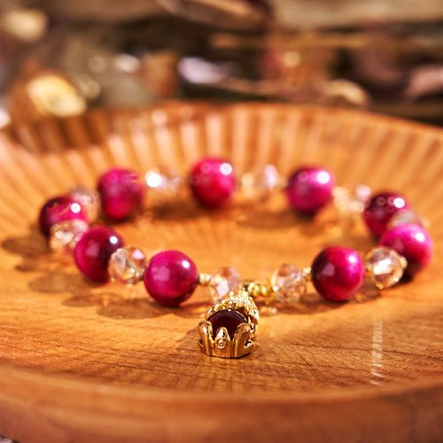 Goforrich Red Tiger Eye PiXiu Fox Protection Self Confidence Bracelet