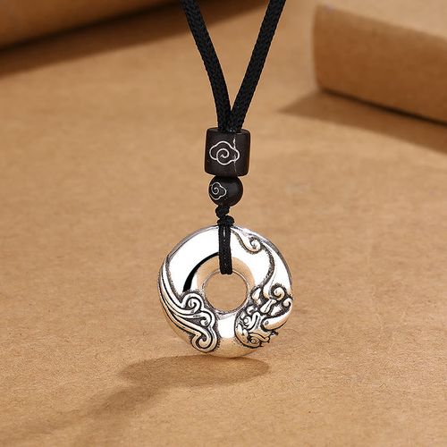 Goforrich PiXiu Peace Buckle Copper Wealth Necklace Pendant