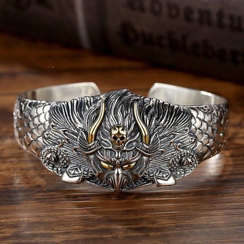 Buddha Stones Tibetan Garuda Bird Wisdom Protection Bracelet Bangle