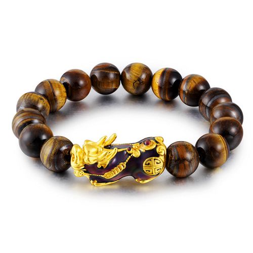 Goforrich  Tibetan Handcrafted Tiger Eye Feng Shui Bracelet