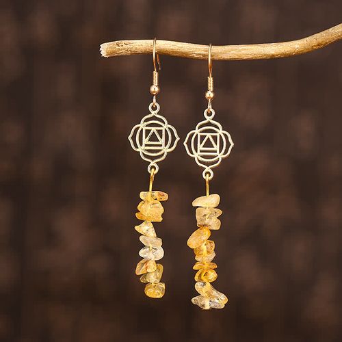 Healing Crystals Zen Cairn Confidence Earrings (Extra 30% Off | USE CODE: FS30)