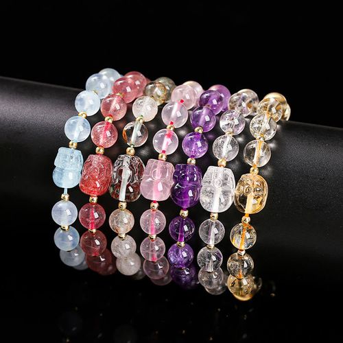 Goforrich Various Crystal PIXIU Pink Crystal Warmth Bracelet