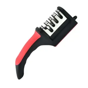 3 Stage Kitchen Knife Sharpener Multi Function Blade Grinder with Non Slip Handle Quick Sharpening Tool for Chef Knives Fruit Knives Easy to Clean