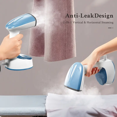 Portable Handheld Steamer for Clothes, Rotating Head Foldable Steam Iron, Wet Dry 2 in 1 Mini Garment Steamer Wrinkle Remover for Travel Home Dorm