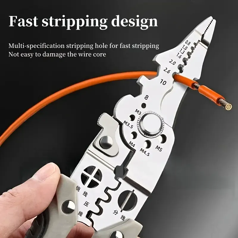 Outdoor Survival Essential! 5-in-1 Multitool Pliers with Wire Stripper or Cutter or Shear for Camping or Emergency or Home Repair