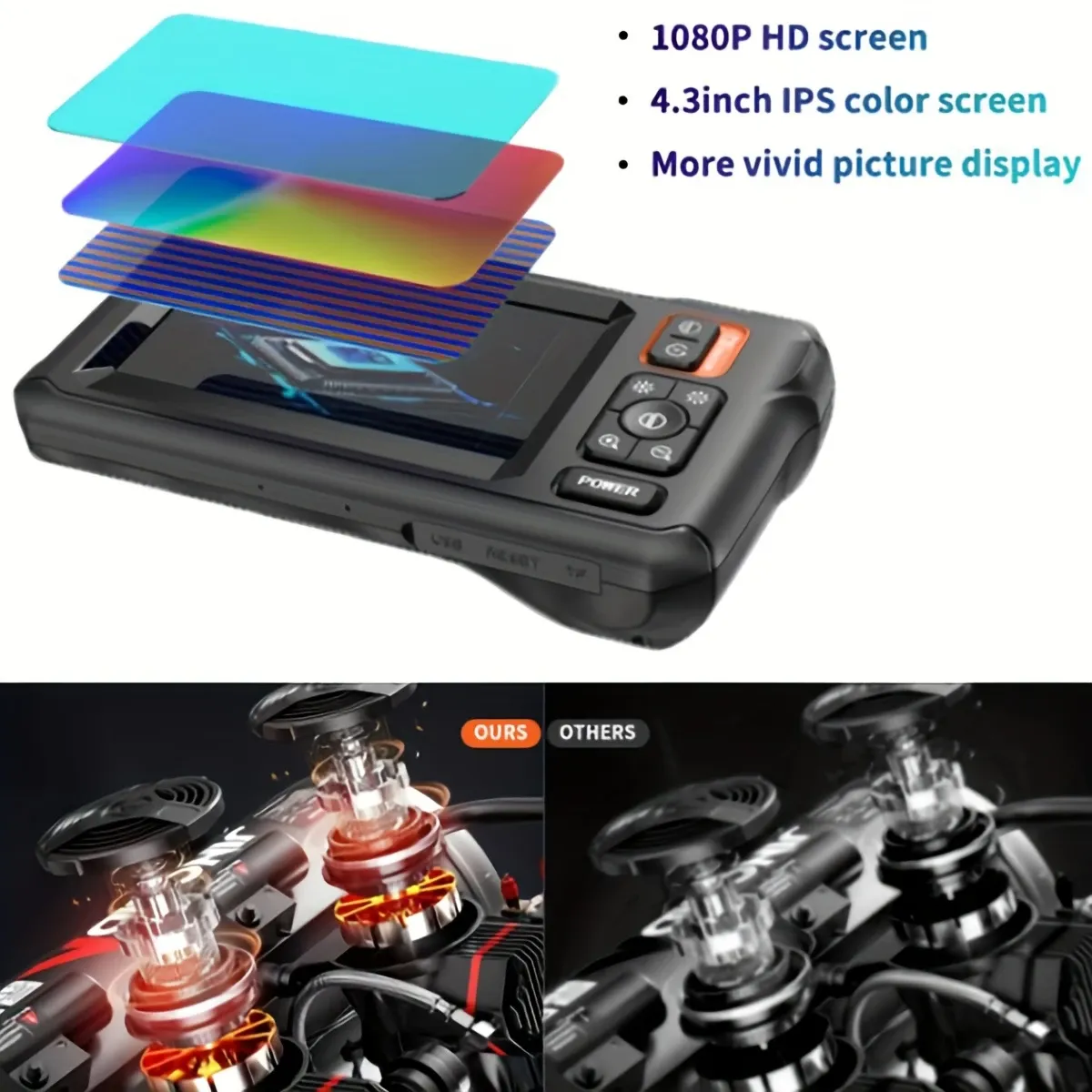 New 5–10mm HD Industrial Endoscope with Display Screen | Pipeline & Maintenance Inspection Tool | In-Stock Wholesale