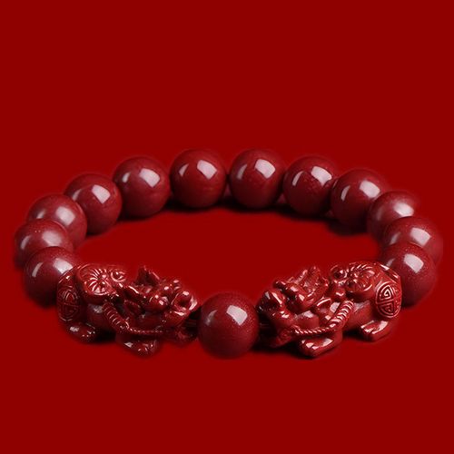 🍀🧧Natural Cinnabar Pixiu Bracelet | Your Wealth & Lucky Amulet