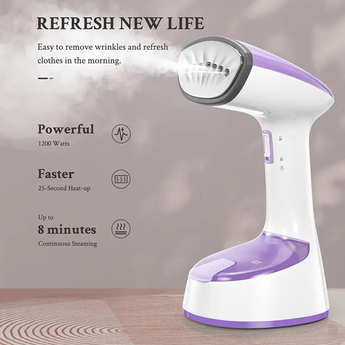 Portable Handheld Steamer for Clothes, Rotating Head Foldable Steam Iron, Wet Dry 2 in 1 Mini Garment Steamer Wrinkle Remover for Travel Home Dorm